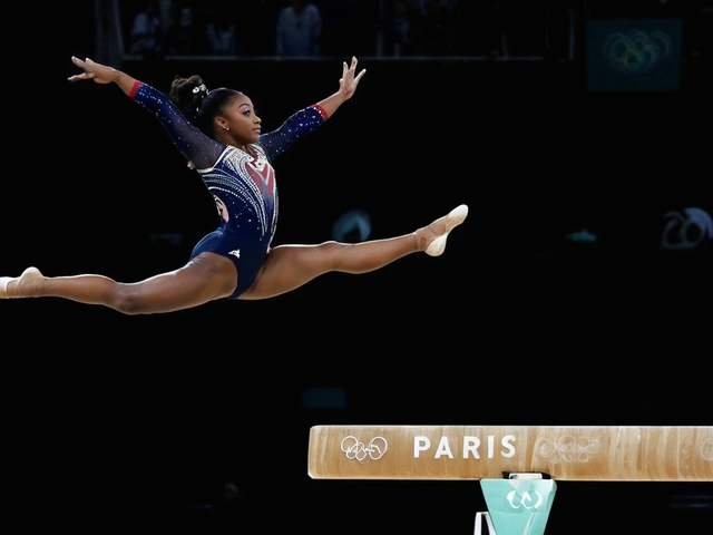 Simone Biles Overcomes Sore Calf in Dazzling Beam Performance at Paris 2024